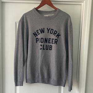 GAP Gray Crewneck Sweater with New York Print